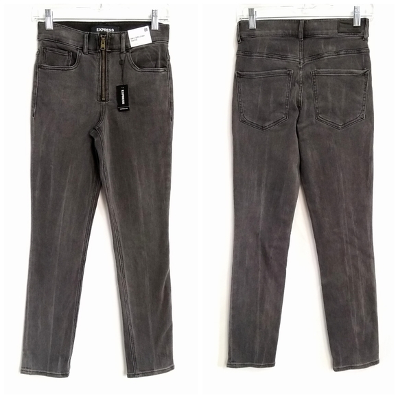 Express Denim - EXPRESS nwt Washed Out Zipper Front High Rise Super Skinny Jeans